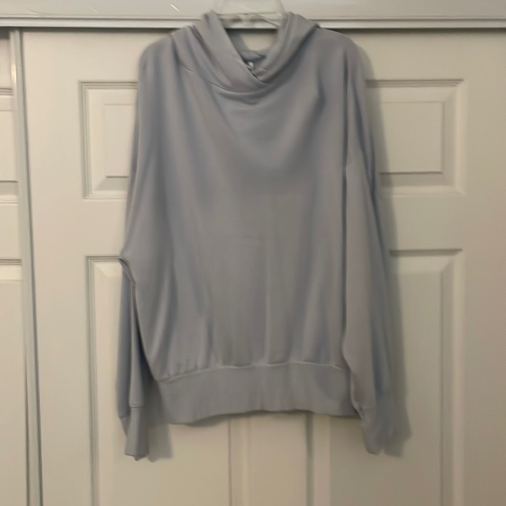 Fabletics spring hoodie. Light blue. Medium.